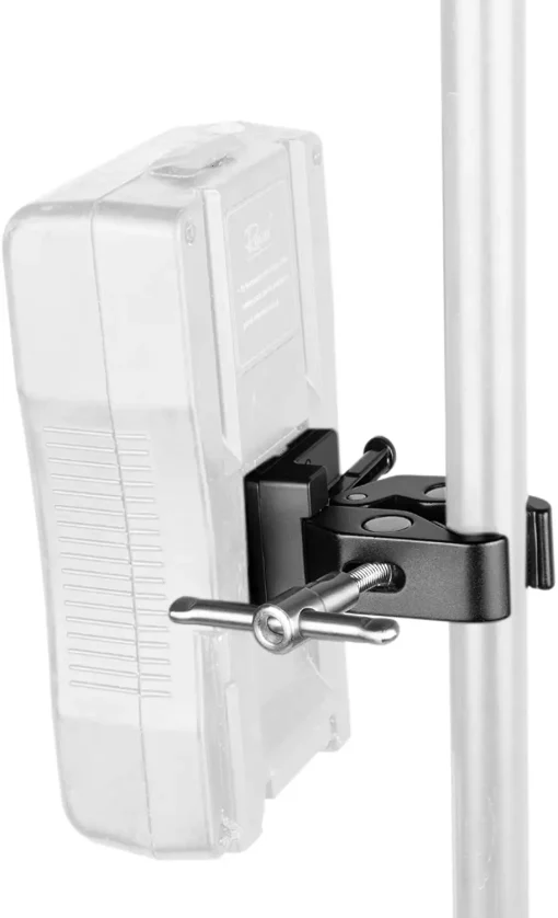 Fotoconic V-Mount Lock Battery Adapter with Clamp for Mounting Light Stand Tripod - Image 5