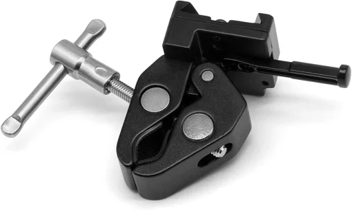 Fotoconic V-Mount Lock Battery Adapter with Clamp for Mounting Light Stand Tripod - Image 3